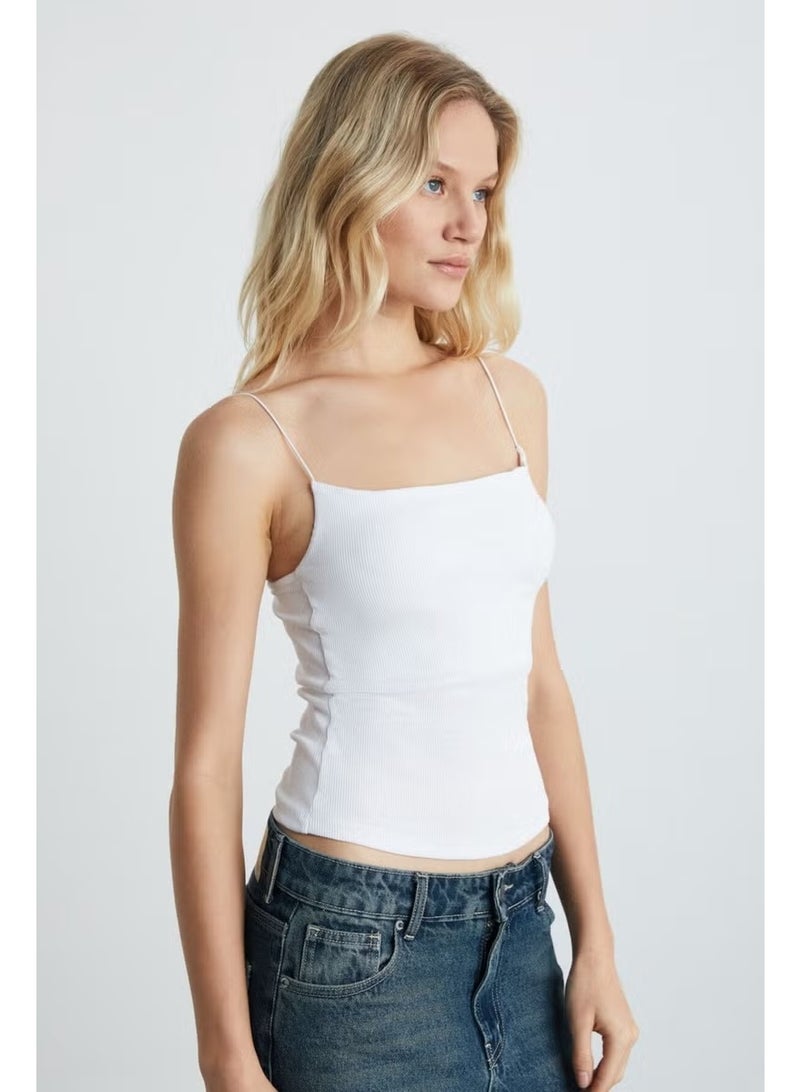 GRIMELANGE Ayane Women's White Tank Top - Image 4
