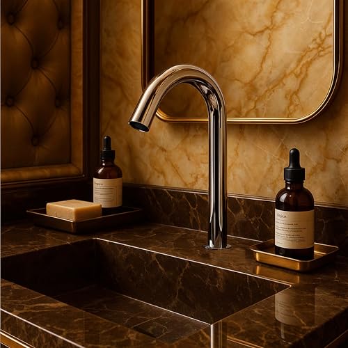 Ruhe® Touchless Sensor Faucet | Brass Automatic/Touchless/Sensor Based/Hands Free Bathroom Sink Tap/Faucet | Chrome Finish - Image 1