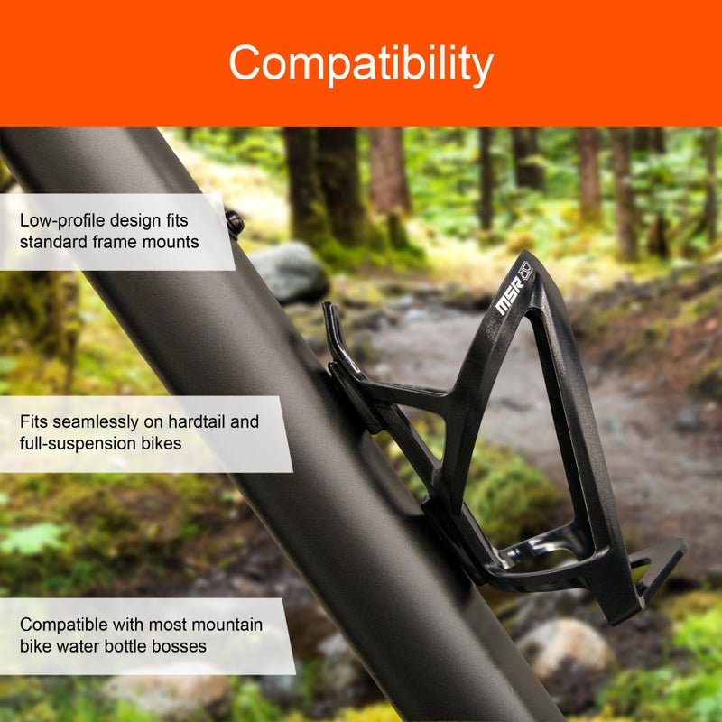 MSR Water Bottle Holder â€“ Lightweight Black Bottle Cage for Mountain Bikes, Road Bikes, and Cycling Use - Image 5