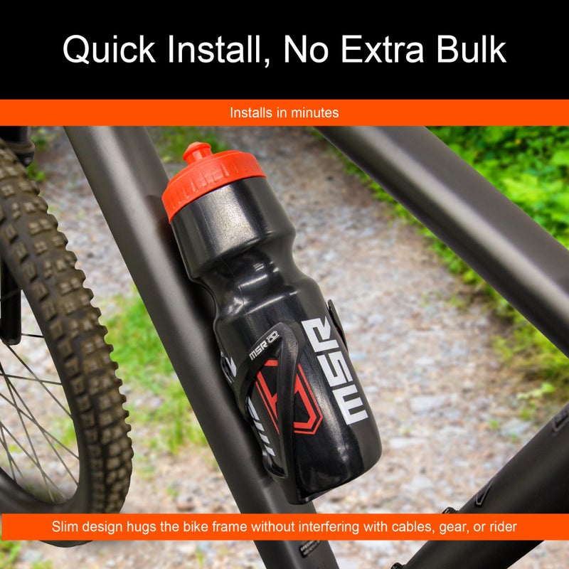 MSR Water Bottle Holder â€“ Lightweight Black Bottle Cage for Mountain Bikes, Road Bikes, and Cycling Use - Image 4