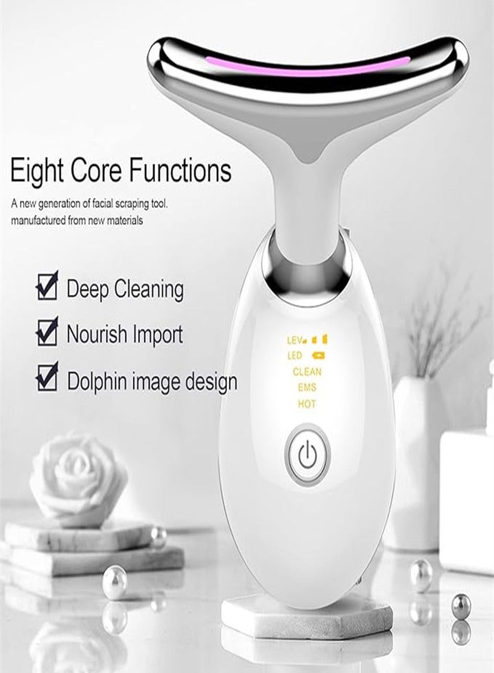 7 in 1 Face Lift, Face and Neck Beauty Device, Portable Electric Facial Massager with 7 Colors LED - Image 4