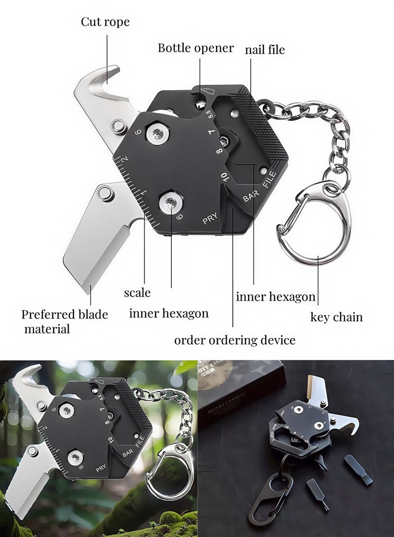 Generic Multifunction Tool Keychain Multitool 12 in 1 Key Tool  - Image 2