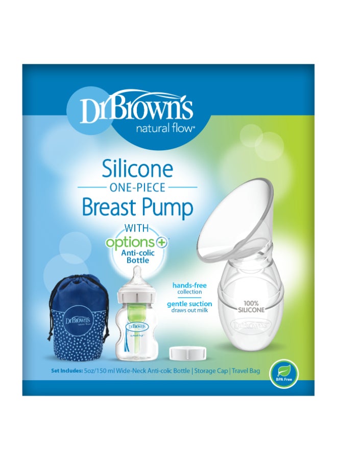 Dr. Brown’s One-Piece Silicone Breast Pump With 150 Ml Pp W-N Options+ Baby Bottle - Image 2