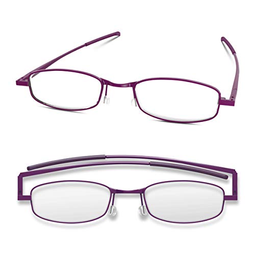 IF Compact Lenses Readers Slim Flat-Folding Unisex Reading Glasses - Orchid "+1.5""" - Image 2