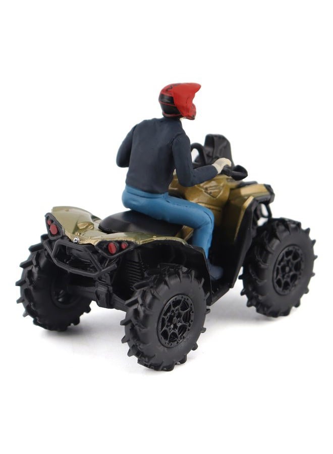 Diecast Masters BRP Bombardier Models 1:32 Scale Diecast Replica Can-Am Renegade X mr 1000R, Liquid Titanium & Magma Red | Item 60010 - Image 3