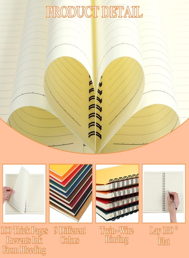 Yahenda Spiral Notebook Bulk A5 College Ruled Journals Notebooks Lined 8.3 x 5.5 Inch Note Books Composition Writing Thick Paper Notebook for Office Business School Gifts Supplies(Black, 36 Pcs) - Image 3