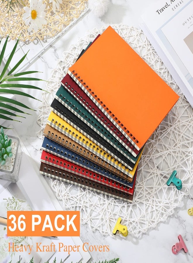 Yahenda Spiral Notebook Bulk A5 College Ruled Journals Notebooks Lined 8.3 x 5.5 Inch Note Books Composition Writing Thick Paper Notebook for Office Business School Gifts Supplies(Black, 36 Pcs) - Image 2