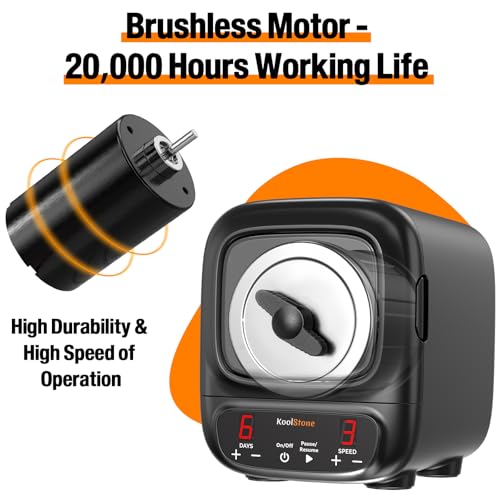 KoolStone C1 Pro Max Professional Rock Tumbler Kit  Large 3LB Capacity  Brushless Motor Up to 6X More Noise Cancelling Ultra Quiet Rotary Polisher with Full Accessories Ideal for Adults Kids - Image 5