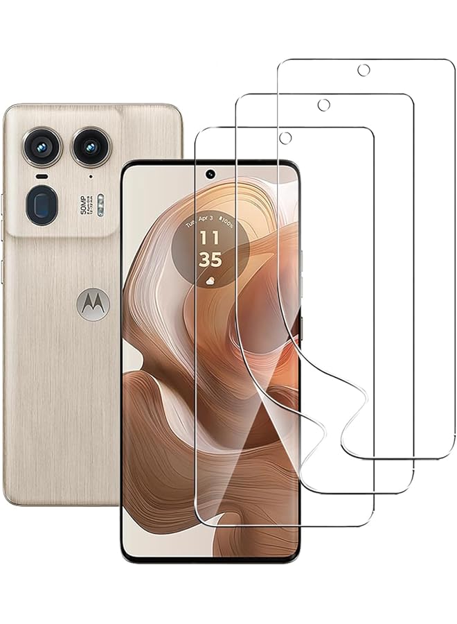 erorex Screen Protector Compitable With Motorola Moto Edge 50 Ultra 3 Pack Hd Tpu Soft Film Anti Scratch No Bubbles Anti Fingerprint - Image 1