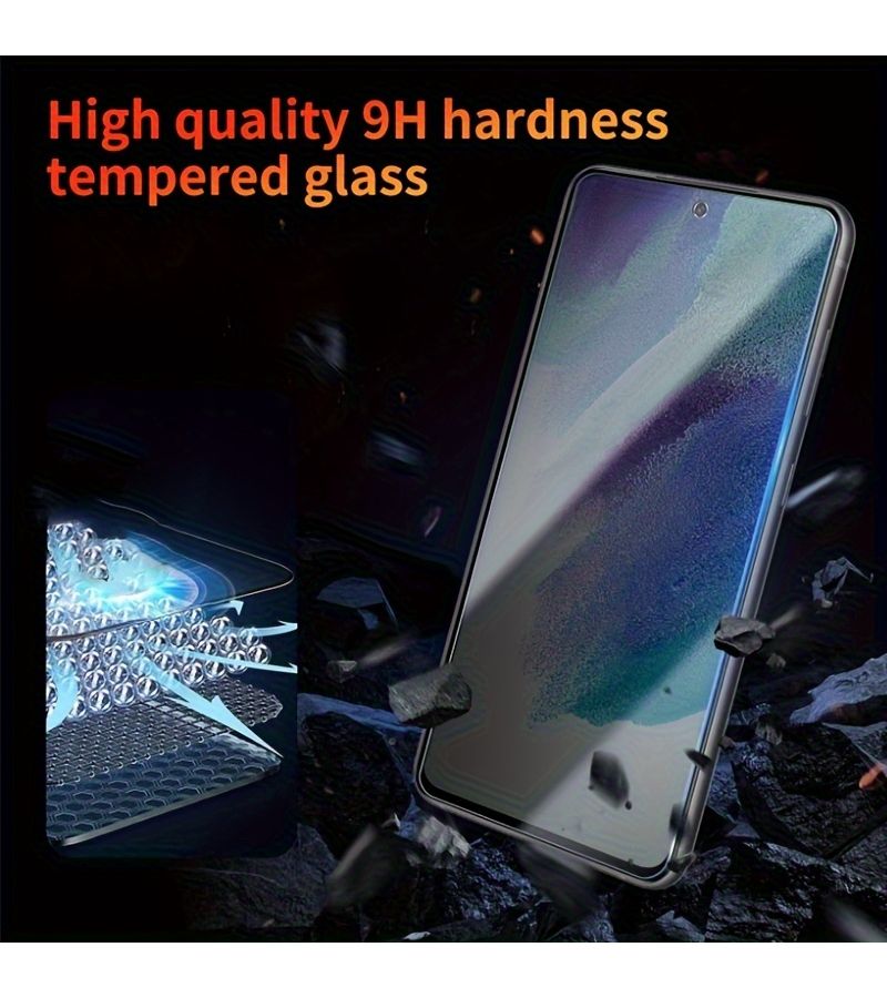 2 Pack Full Screen Privacy Glass Screen Protector for POCO M4 Pro 9H Hard Scratch Resistant Easy Install - Image 4