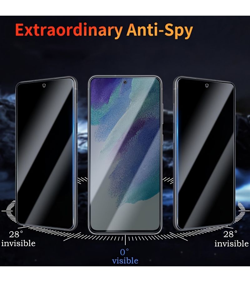 2 Pack Full Screen Privacy Glass Screen Protector for POCO M4 Pro 9H Hard Scratch Resistant Easy Install - Image 2