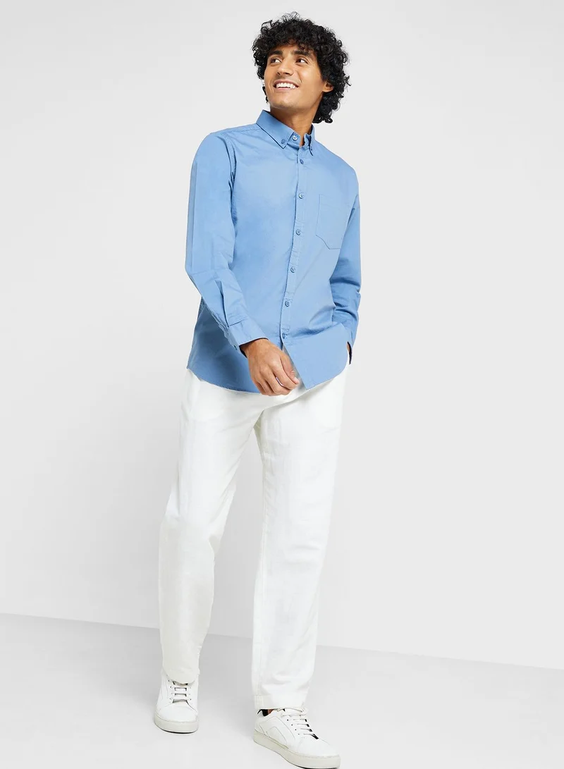 سفنتي فايف Pure Cotton Casual Double Pocket Shirt