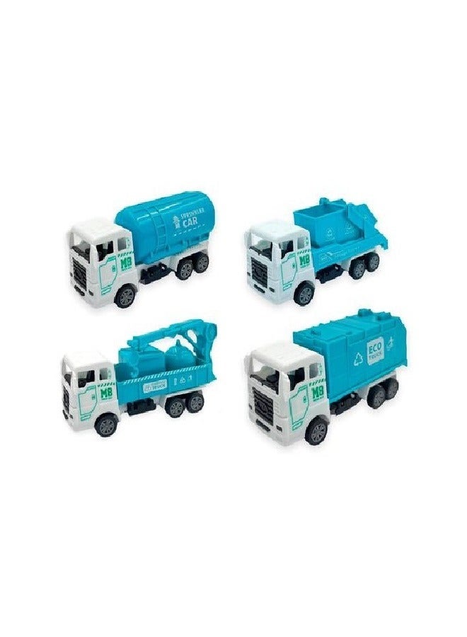 New Small Plastic Toys Fire Truck, Engineering Transport Vehicles, Urban Sewerage Vehicles