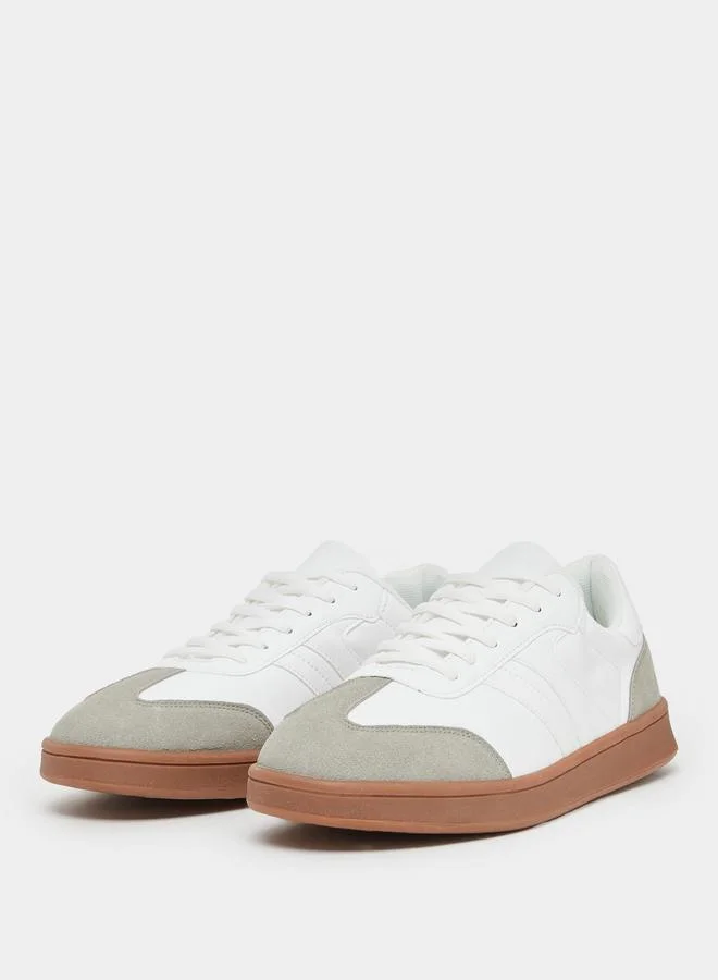 Styli Active Men Color Block Lace Up Gum Sole Sneakers