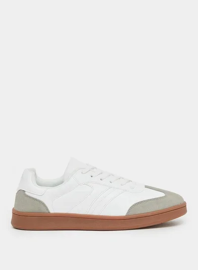 Styli Active Men Color Block Lace Up Gum Sole Sneakers