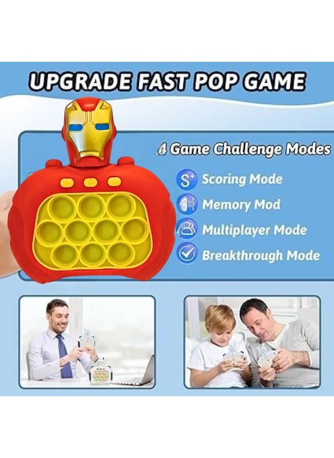 Happy Home Pop Up Game Toys with Music, Fast Pushing Game, Electronic Controller, Puzzle Games for Kids and Adults (with Iron Man Head)  - Image 2