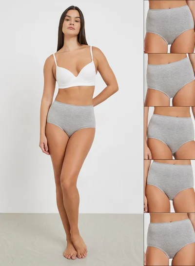 ستايلي مجموعة من 5 سراويل داخلية قطن سادة