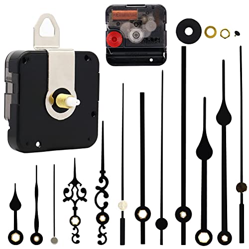 TIKROUND Youngtown 12888 Quartz DIY Wall Clock Movement Mechanism Repair Parts Replacement Kit Sweep Silent Movement,17 mm (43/64 inch) Shaft Length 9.5 mm (3/8 inch) Thread Length. - Image 1