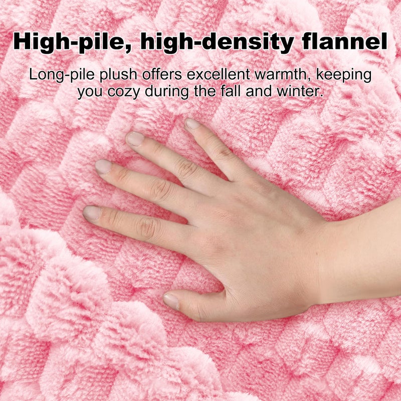 pobopobo Dog Bed Crate Mat, Soft Durable Washable Anti-Slip Kennel Pad for Dogs & Cats, Reversible (Pink, S(24"*18"*1.5")) - Image 3