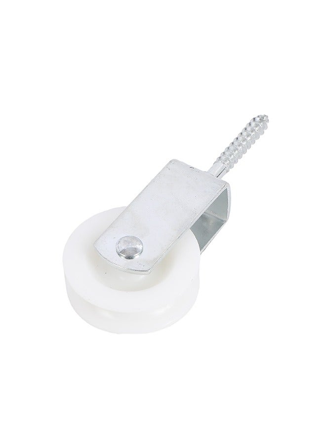 LAWAZIM Screw Plastic Pulley - Integrated Screw for Hanging Plant Holders, Curtain Systems, Clotheslines, Efficient Rope and Cable Movement, Ideal for Balconies, Patios, Garden Structures  - Image 4