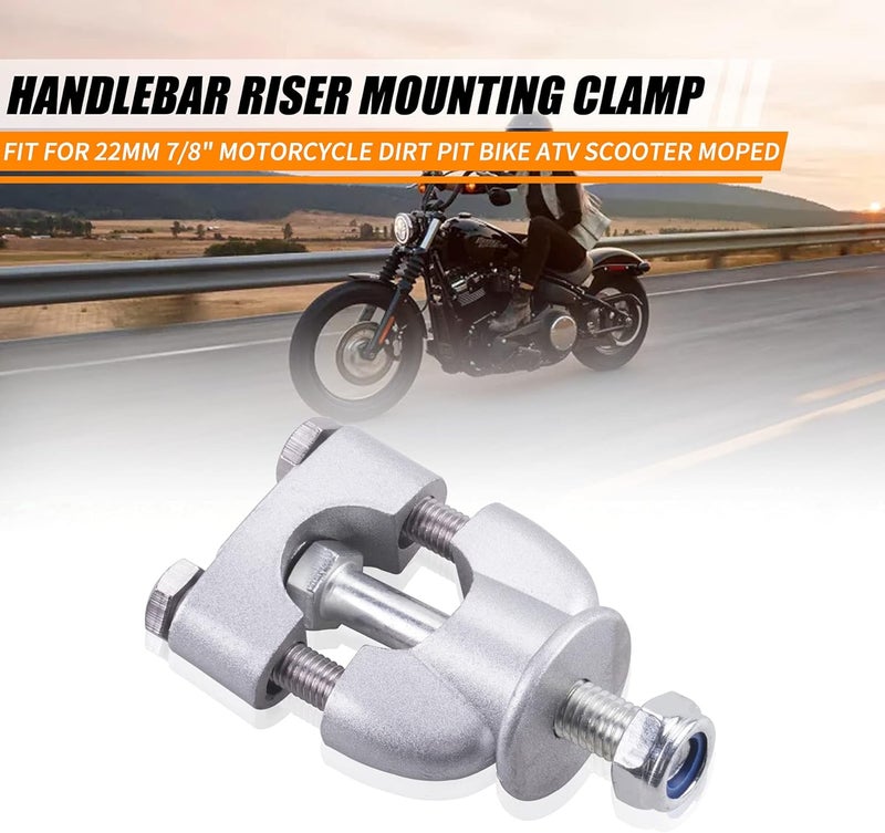 MRELC Motorcycle Handlebar Risers Mount Clamps fit for 22mm 7/8" Motorcycle Dirt Pit Bike ATV Scooter Moped - Image 5