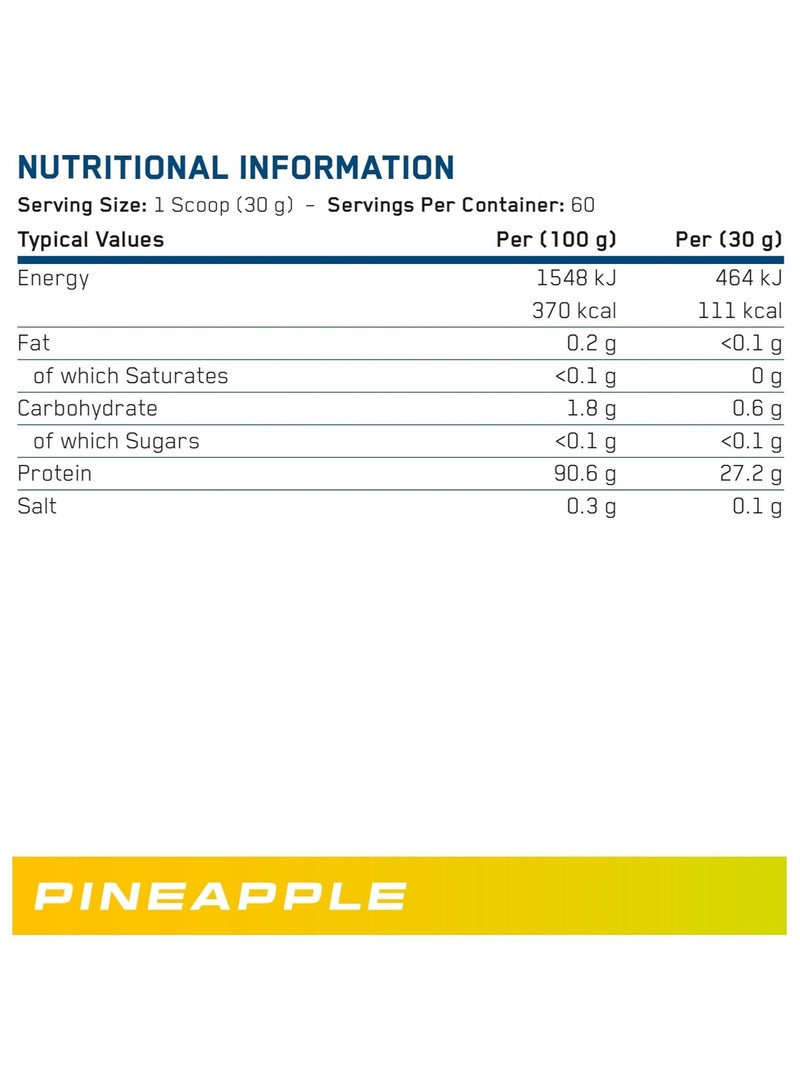 Applied Nutrition Beef XP Clear Protein Isolate - Pineapple Millions - (1.8 kg) - Image 2