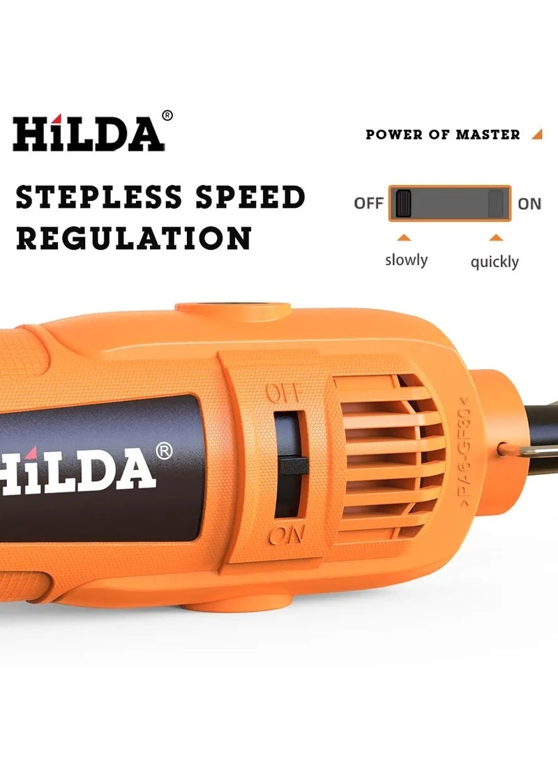 هيلدا مثقاب كهربائي صغير طاحونة النقش القلم مثقاب صغير كهربائي أداة دوارة ماكينة الطحن الملحقات - Image 3