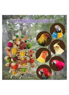 Y&D Parrot toys, natural chewing corncob wooden cage toys are suitable for African gray, Macaw, Amazon and other large bird parrot accessories loving  - Image 4