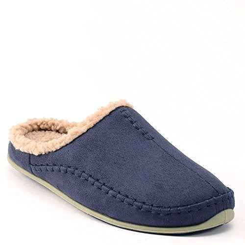 Deer Stags Unisex Nordic Microsuede Slipper / Navy / Men's 10 US / Medium - Image 1