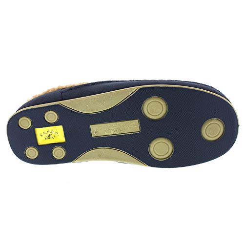 Deer Stags Unisex Nordic Microsuede Slipper / Navy / Men's 10 US / Medium - Image 3