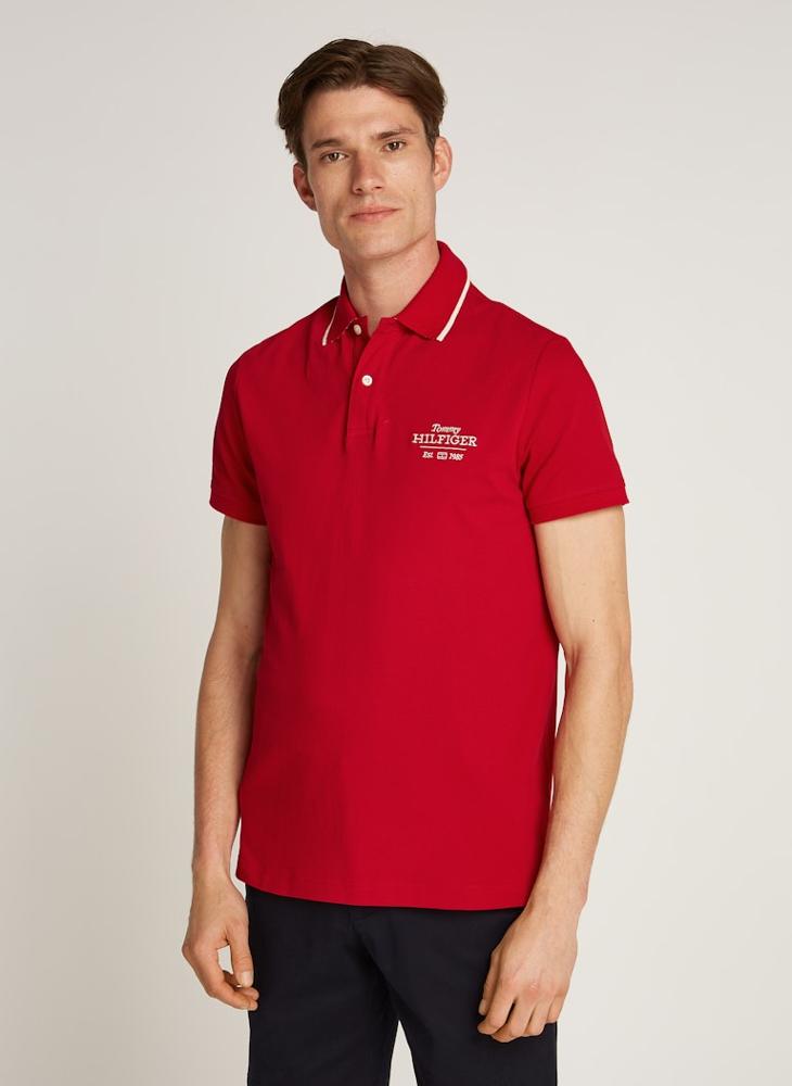 TOMMY HILFIGER Graphic Short Sleeve Polo Shirt  - Image 1