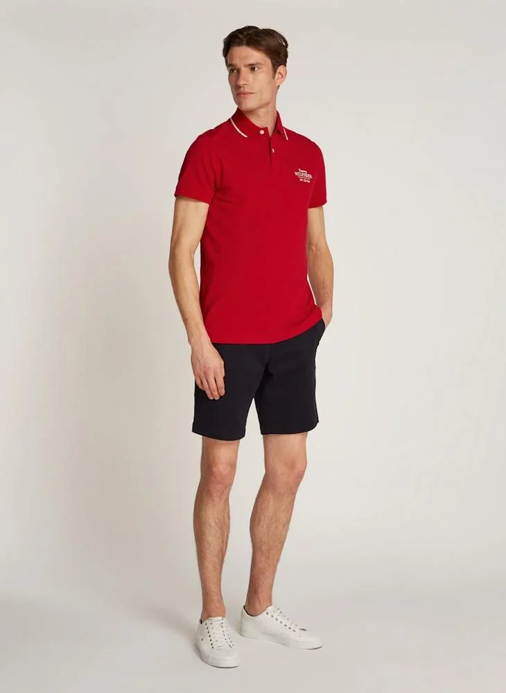 تومي هيلفيغر Graphic Short Sleeve Polo Shirt
