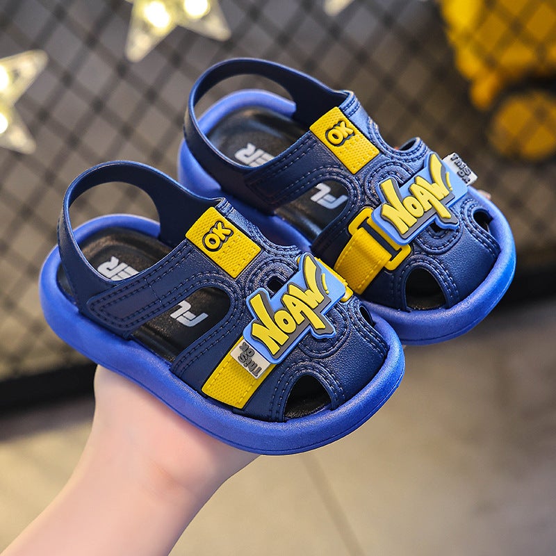 New Boys Cartoon Sandals And Slippers Summer Small And Medium-Sized Children'S Toe Toddler Soft Bottom Fashionable Non-Slip Beach Shoes - Image 1