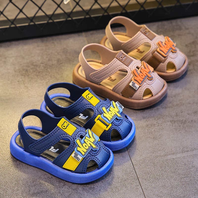 New Boys Cartoon Sandals And Slippers Summer Small And Medium-Sized Children'S Toe Toddler Soft Bottom Fashionable Non-Slip Beach Shoes - Image 2