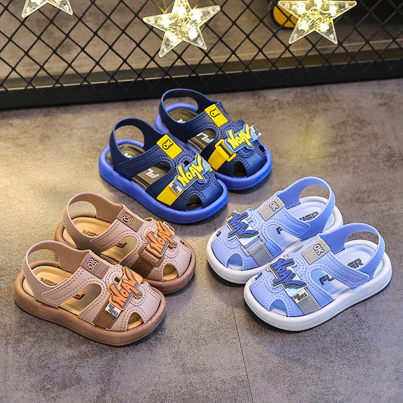 New Boys Cartoon Sandals And Slippers Summer Small And Medium-Sized Children'S Toe Toddler Soft Bottom Fashionable Non-Slip Beach Shoes - Image 3