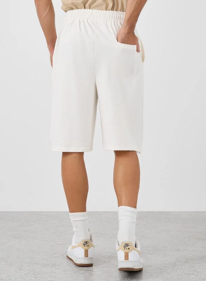 Styli Styli Oversized Solid Shorts with Drawstring
