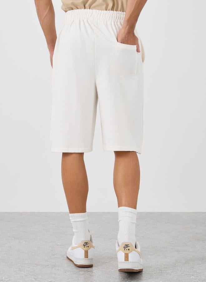 Styli Oversized Solid Shorts with Drawstring - Image 4