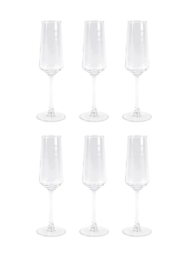 Ollieroo Clear Elegant Champagne Glasses Set of 6 240ml, Unique Gift for Birthday, Wedding, Mother’s Day, Ideal for Wine Tasting, Daily Use - Image 3