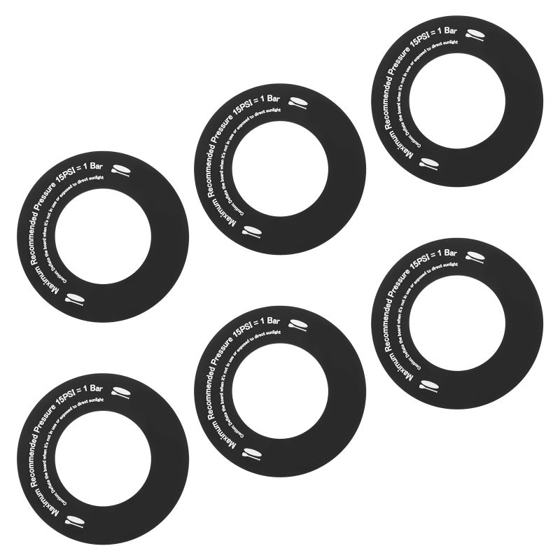 6pcs Board Valve Pad: Universal Round Inflatable Valve Gasket Pressure Label Pad For Boards Kayaks Surfboards Inflatable Beds And Boats - Image 1