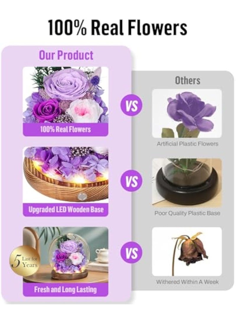 Valley of Rain & Forest Long-Lasting Real Flowers, Unique Floral Gift for You to Send Love for All Occasions, for Indoor Decoration (Champagne Rose, Yellow Rose) - Image 2