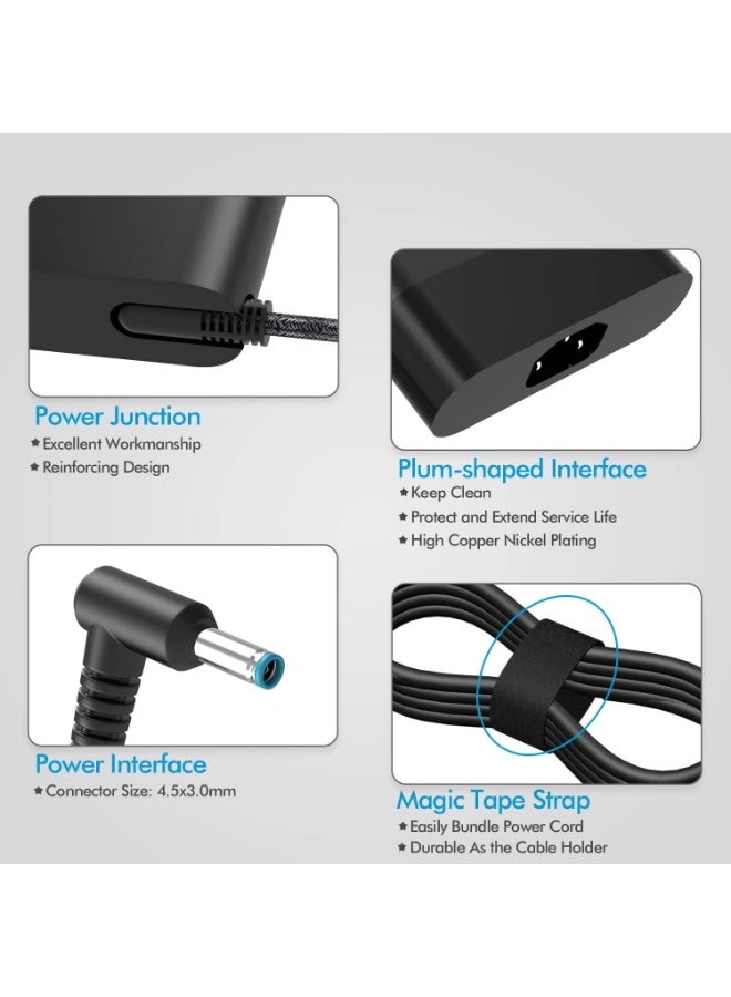 Slim 200W Laptop Charger for HP Omen, Pavilion Gaming, ZBook & Envy – High Power & Compact Design – Ideal for Gaming & Professional Use - Image 3
