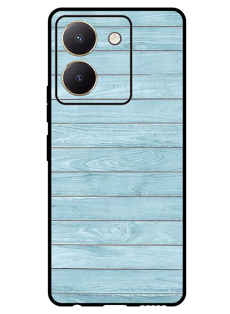 Theodor Protective Case Anti Scratch Shock Proof Bumper Cover For Vivo Y77t Light Blue Wood - Image 1