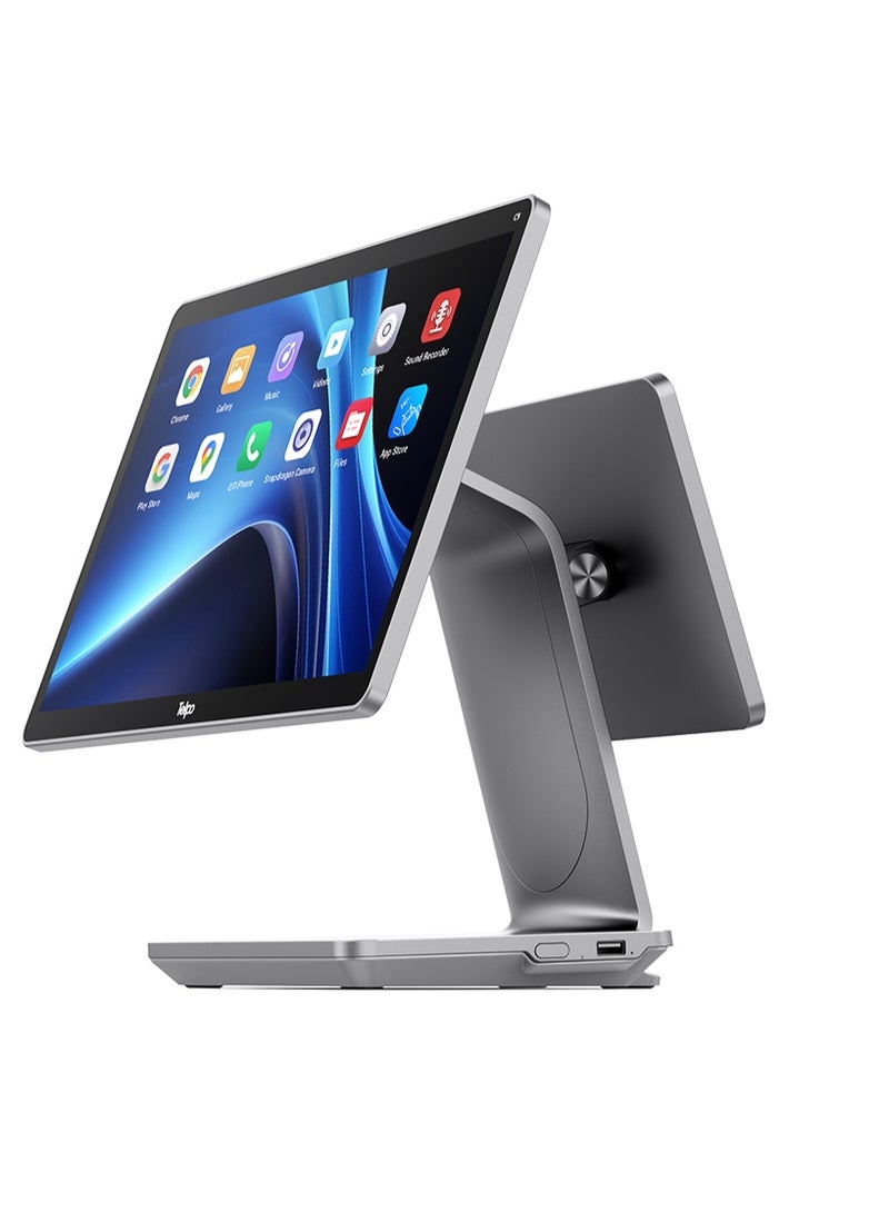 Telpo C9 PD Smart Dual Screen Desktop POS System with 15"+10" Inch IPS Touch Screen and Built-in Printer - Image 2