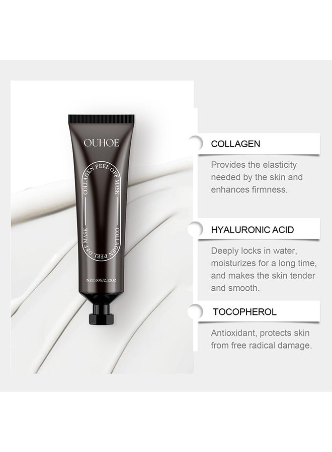 أوهو قناع تقشير الكولاجين - مسام تنظيف البشرة الميتة ، قناع تقشير تفتيح البشرة للبشرة الباهتة 60 جرام - Image 3