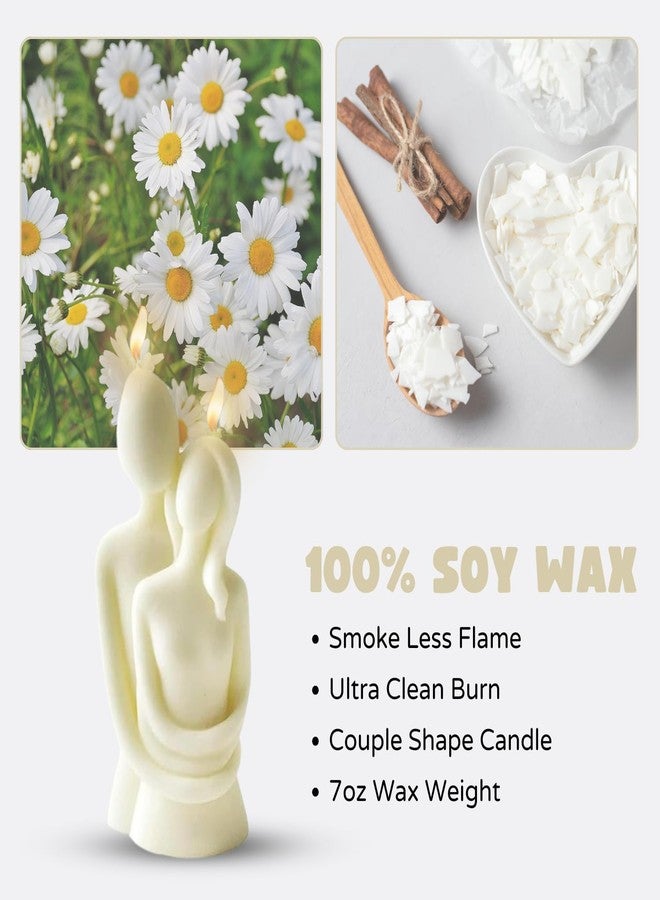 SCIIAN Scented Couple Candle (Vanilla) | Home Decore Gifting Candle | Hand-Crafted Pure Soy Wax Candle | Smokeless Pillar Candle | Candle for Anniversary, Valentine's Day & Romantic Occasions-150g - Image 3