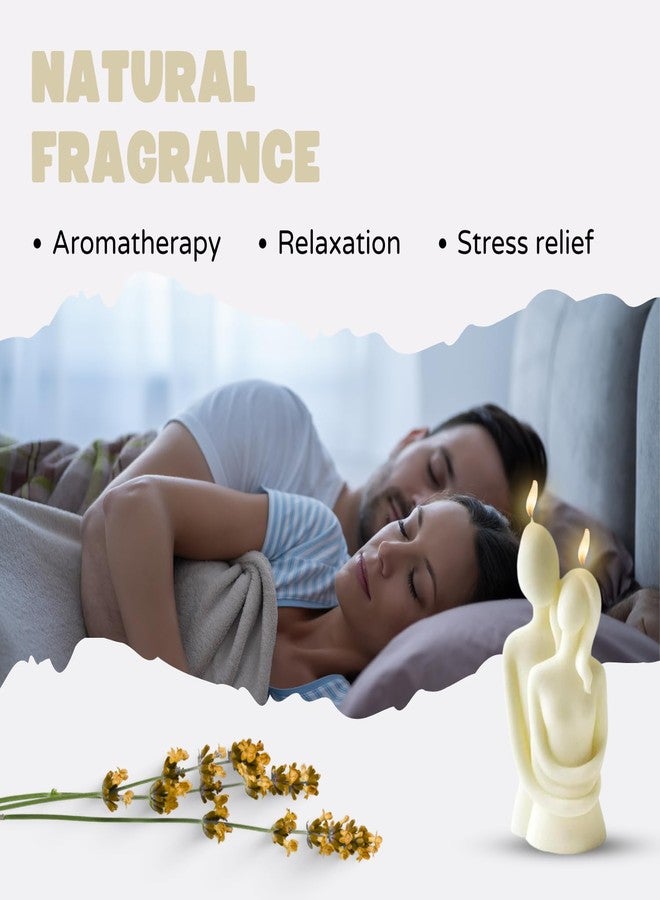 SCIIAN Scented Couple Candle (Vanilla) | Home Decore Gifting Candle | Hand-Crafted Pure Soy Wax Candle | Smokeless Pillar Candle | Candle for Anniversary, Valentine's Day & Romantic Occasions-150g - Image 2