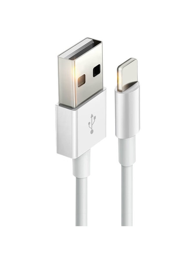 Zitai Data Cable Charging Cord For Iphone 14/13/12/11/xs/xr/8/7/6plus/ipad, Fast Charging, 1 Meter, White - Image 5