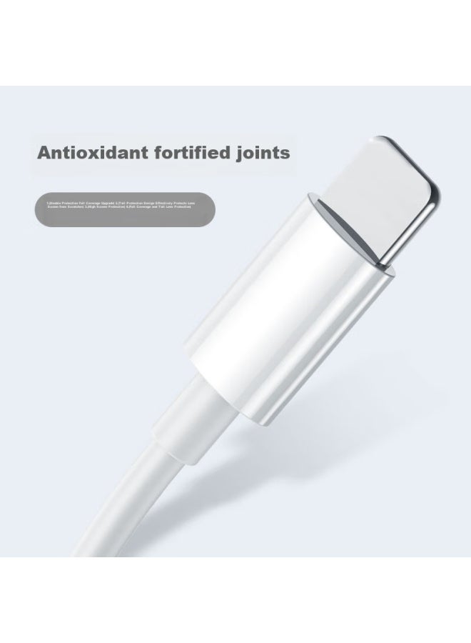 Zitai Data Cable Charging Cord For Iphone 14/13/12/11/xs/xr/8/7/6plus/ipad, Fast Charging, 1 Meter, White - Image 2