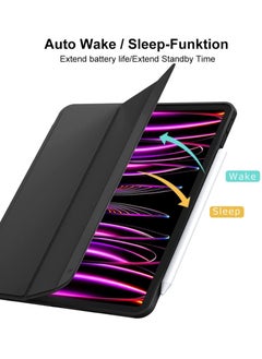 YoYoTech Compatible with iPad Pro 12.9 inch Case 2022/2021/2020 TPU Flexible Back Cover with Pencil Holder Auto Wake/Sleep Support Pencil 2 Wireless Charging  - Image 3