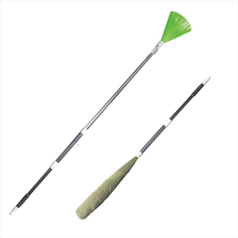 VIMAL DURO (2 in 1) Multi-purpose Combo Set of No-Dust Washable Soft Broom with Adjustable Stainless Steel Handle and Jaala (Spider/Cob-Web) Cleaning Extension Rod for Home/Office/Outdoor Cleaning - Image 5